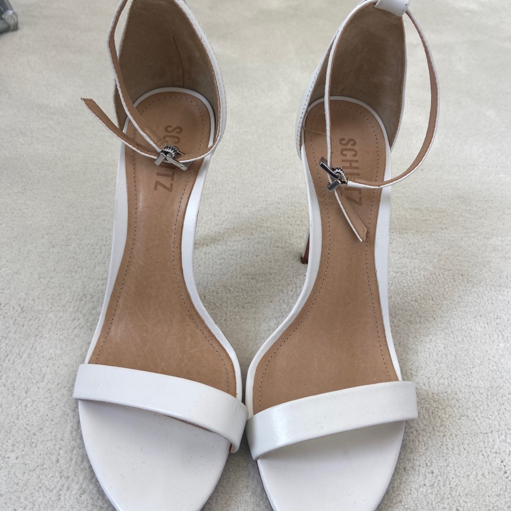 White size 8.5 Schutz Sandals